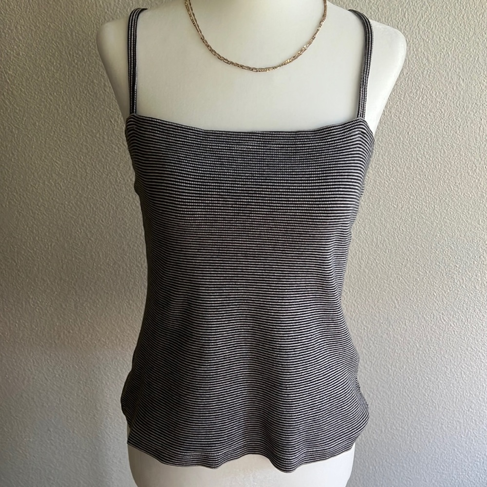 Vintage Old Navy Black and White Boxy Tank Top Size M